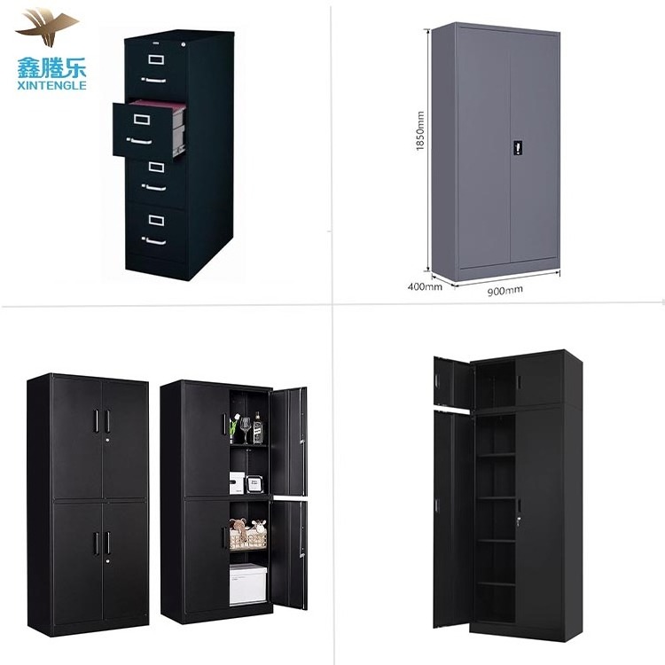 Archivadores Office Metal Storage File Cabinet with lock 2 Doors steel cupboard filling cabinet and Shelves lemari besi archiva