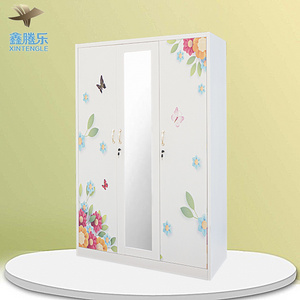 New Arrival Armarios Roperos bedside wardrobe lockers dorm locker wardrobe 3 door steel cabinet for bedroom