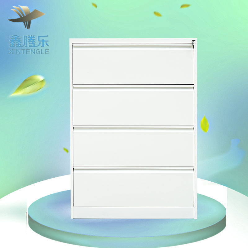 4-Drawer Metal Iron A4 Storage File Cabinet with Hanging Bar Lock Office Equipment-for Filing Activities