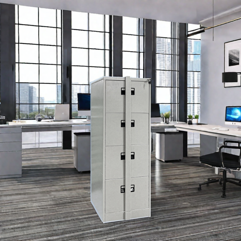 Malaysia Office Furniture Lockable 4-Drawer Metal Filing Cabinet with Locking Bar Best Price