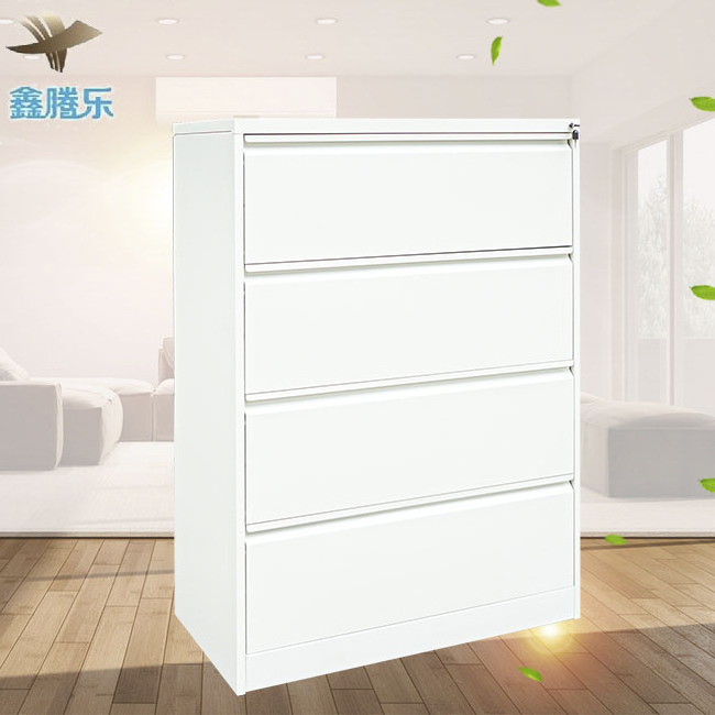 4-Drawer Metal Iron A4 Storage File Cabinet with Hanging Bar Lock Office Equipment-for Filing Activities