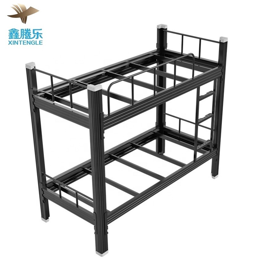 Home Furniture Modern Metal Beds Student Dormitory Space Saving High Foot Design Double Decker Bed bunk bed metal