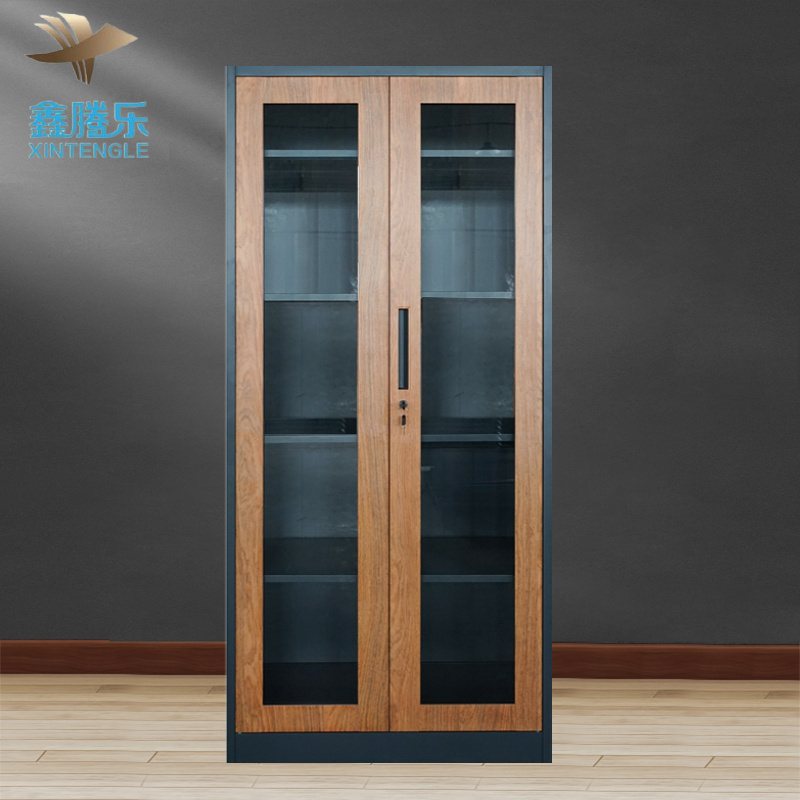 Guangzhou Factory Cheap Price Office Steel Instrument Glass Door Storage File Cabinet Office Furniture Filling Cabinet