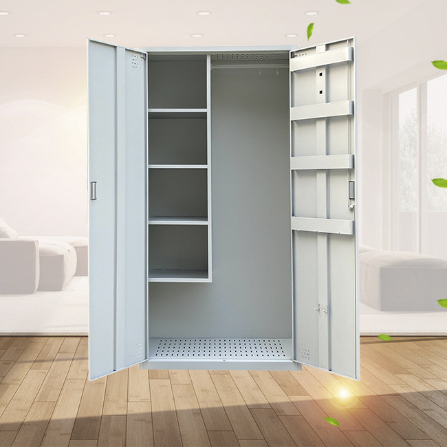 Store Cleaning Supplies Storage Cabinet Products Steel Broom Closet Metal lemari alat kebersihan