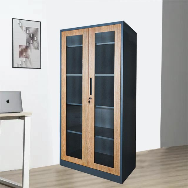 Guangzhou Factory Cheap Price Office Steel Instrument Glass Door Storage File Cabinet Office Furniture Filling Cabinet