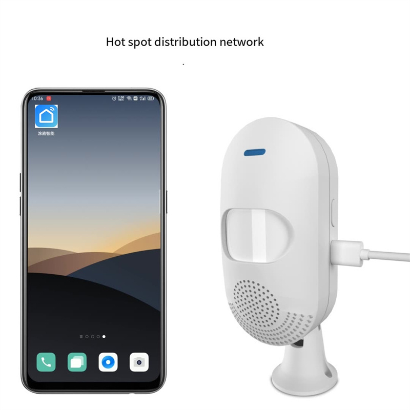 wifi independent infrared alarm PIR motion sensor connected to mobile phone Doodle smart APP wireless human movement detector