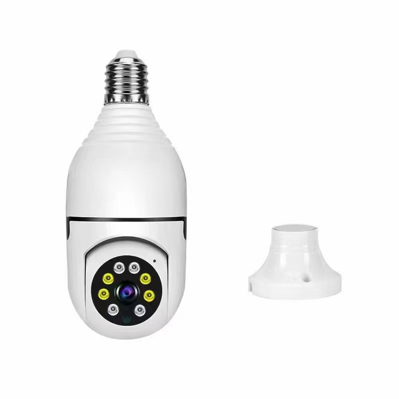 Ceiling Mount AC Power Bulb Light Wireless Camera 90 Degree 360 YI IOT Wifi Camera Bulb with Camera