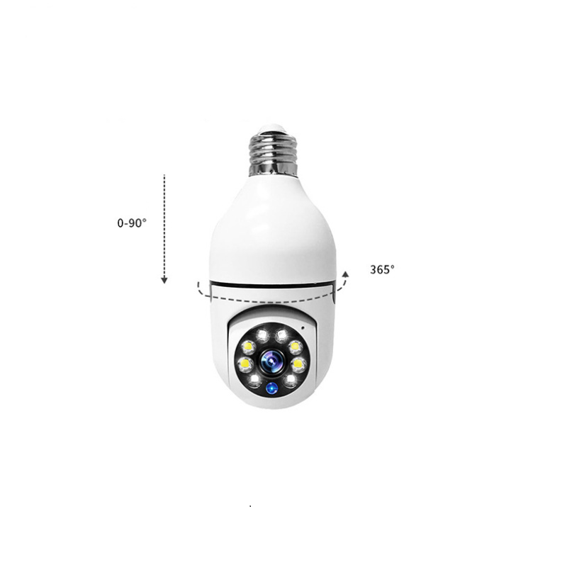 Ceiling Mount AC Power Bulb Light Wireless Camera 90 Degree 360 YI IOT Wifi Camera Bulb with Camera