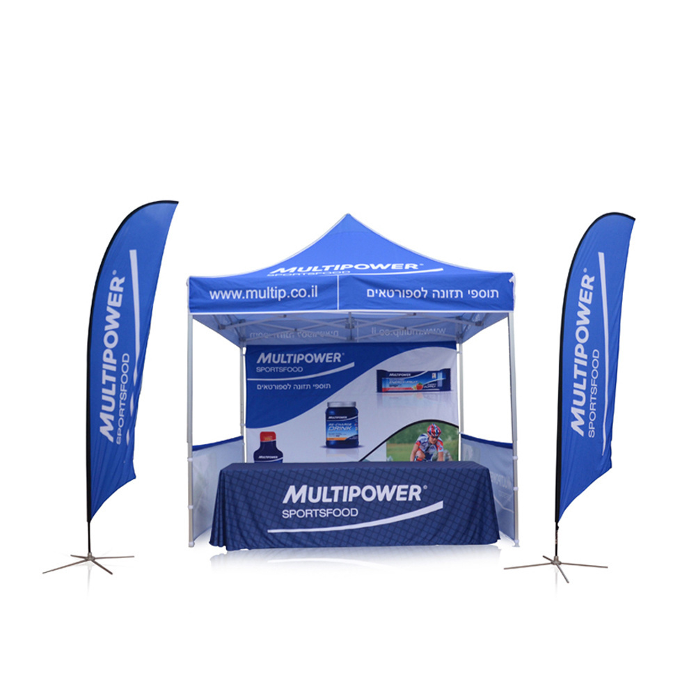 China folding canopy outdoor event tent with flag table cloth for booth