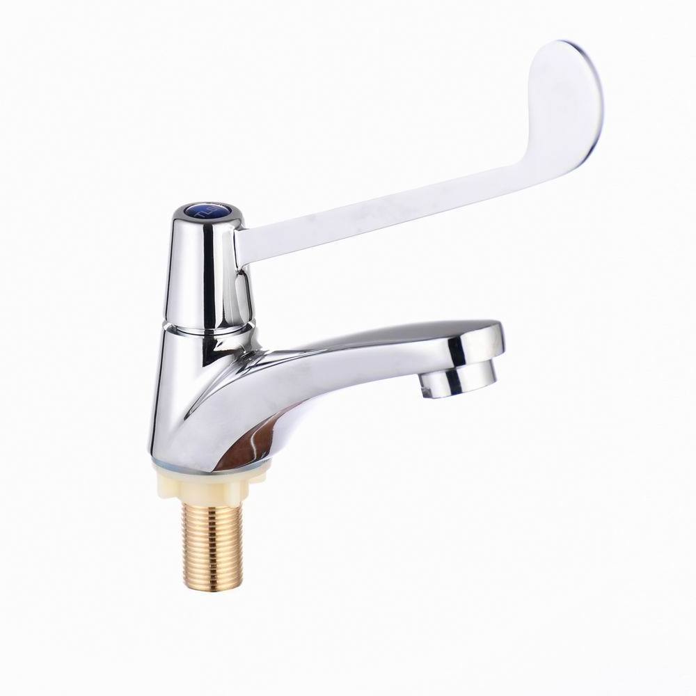 New Medical Basin Faucet Taps Custom Deck Mounted Chrome Plated Cold Water Long Handle Faucet