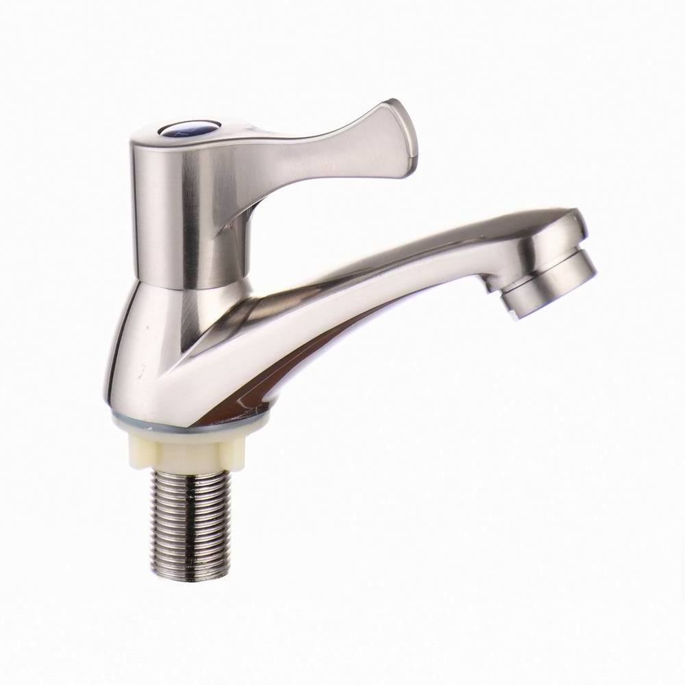 Custom Basin Faucet Cold Only Toilet Bathroom Brushed Nickel Single Hole Wholesale Water Tap Faucet