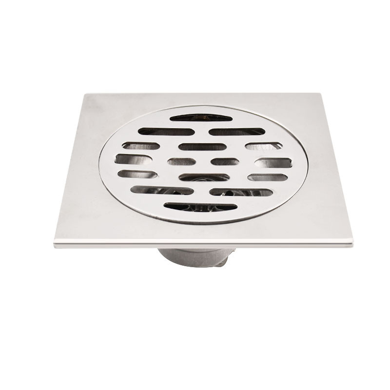 Wholesale Bathroom Square Chrome Plated Floor Drain Stainless Steel Anti Odor Kitchen Floor Drain