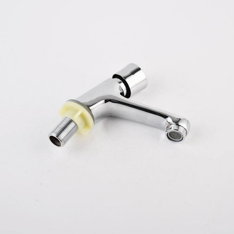 Hot Sale Brass Push Button Time Delay Basin Faucet Toilet Chrome Plated Auto Stop Self Closing Taps