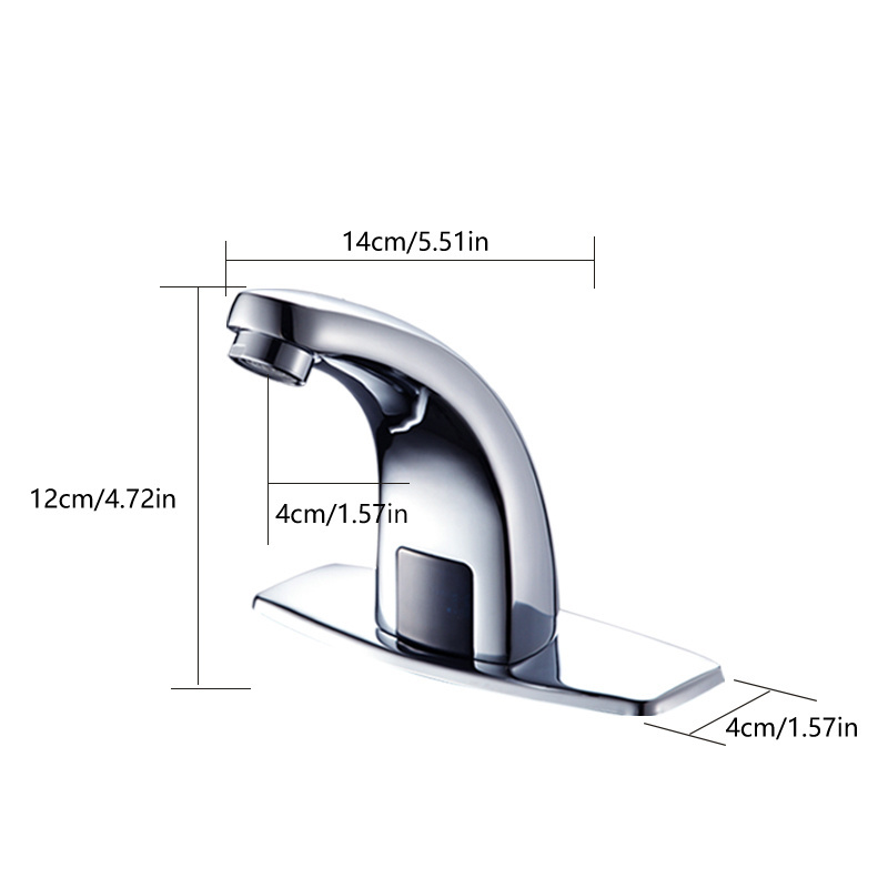 Bathroom Copper Brass Touchless Smart Basin Faucet Mixer Automatic Infrared Touch Sensor Sink Water Tap