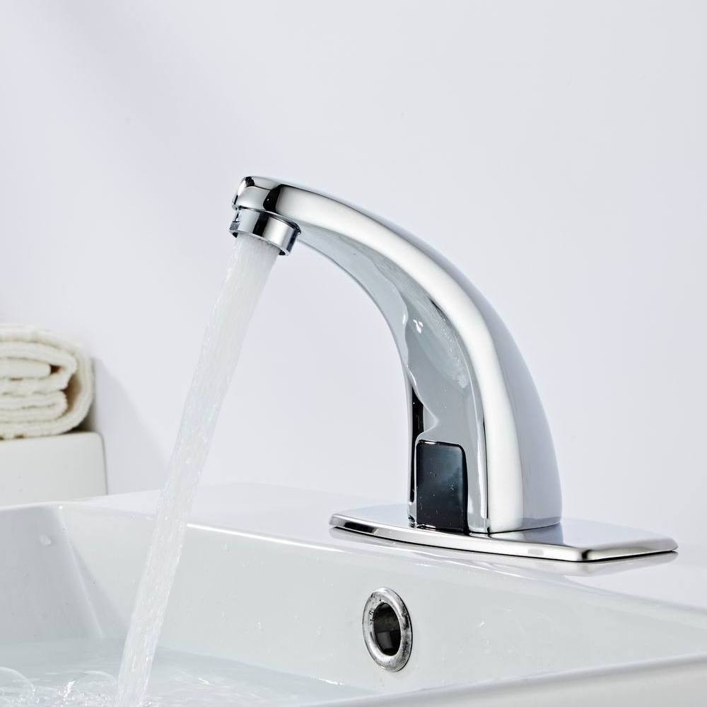 Bathroom Copper Brass Touchless Smart Basin Faucet Mixer Automatic Infrared Touch Sensor Sink Water Tap