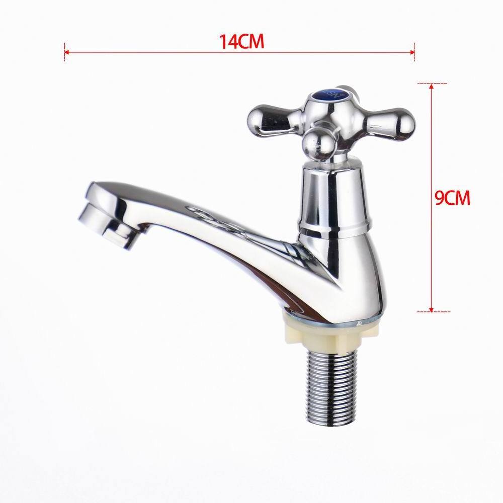 Cheap Price Zinc Body Cross Wheel Handle Basin Tap Single Lever Cold Water Basin Faucet Bathroom Design