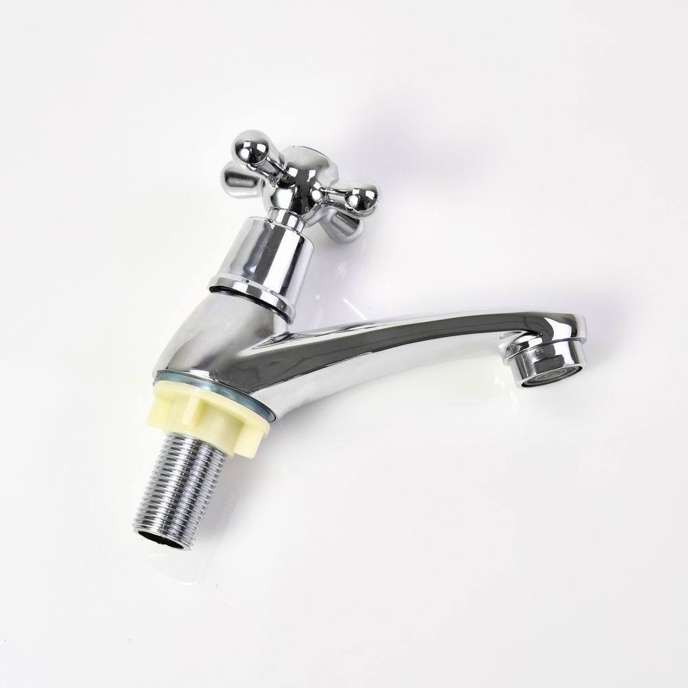 Cheap Price Zinc Body Cross Wheel Handle Basin Tap Single Lever Cold Water Basin Faucet Bathroom Design