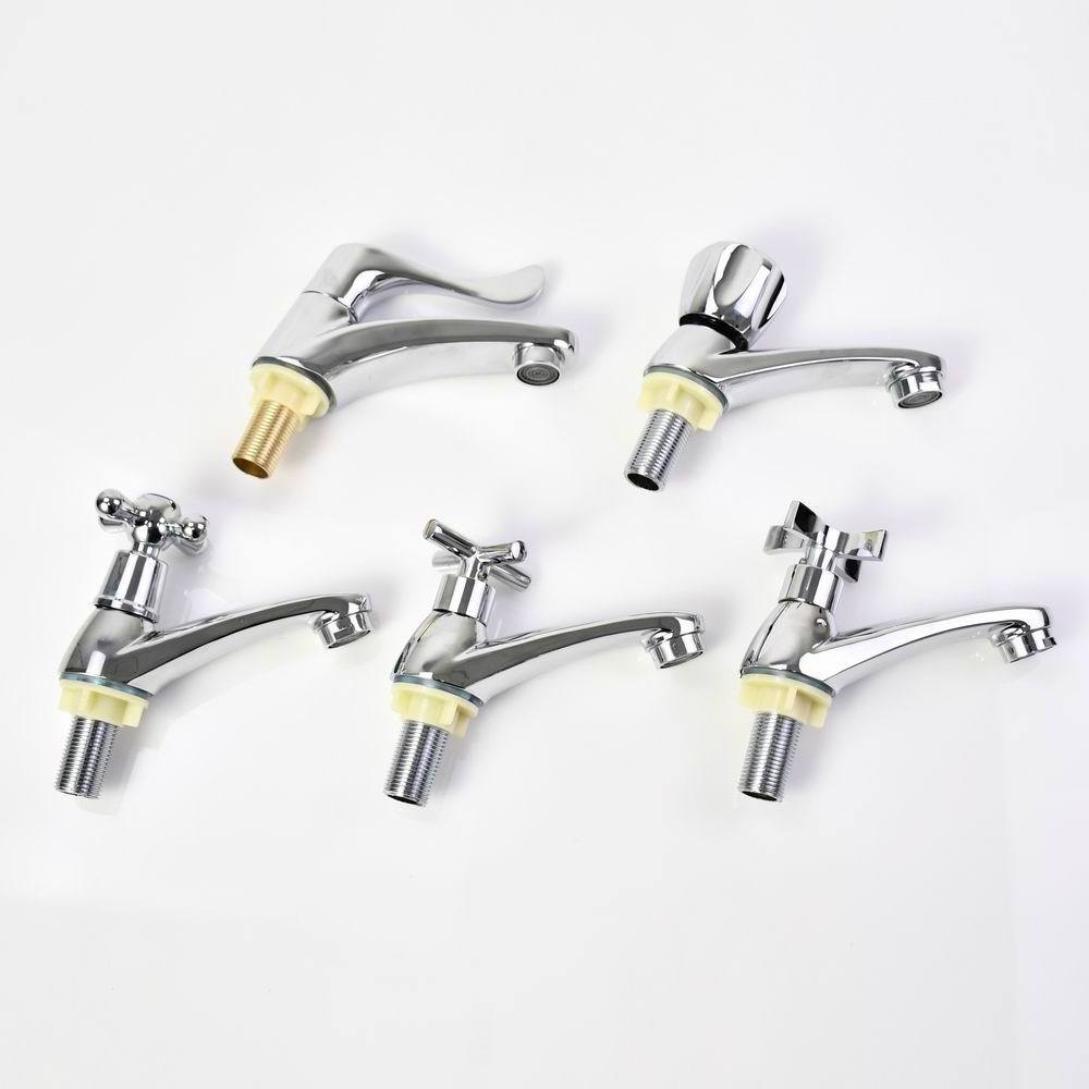 Cheap Price Zinc Body Cross Wheel Handle Basin Tap Single Lever Cold Water Basin Faucet Bathroom Design