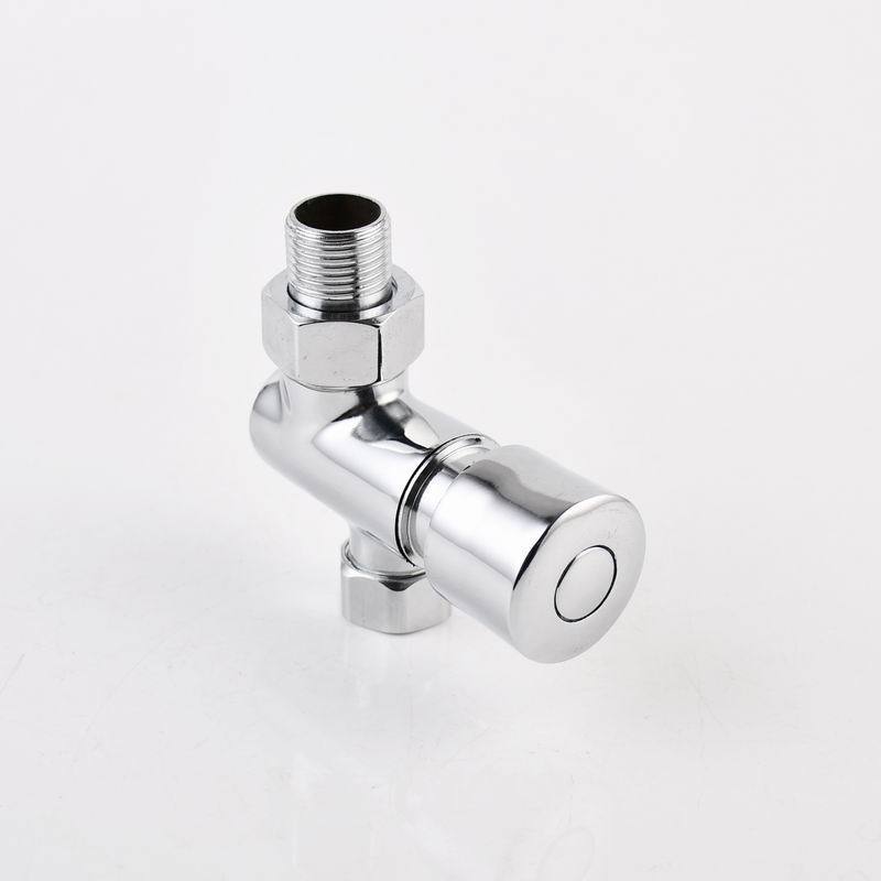 Bathroom Brass Push Button Toilet Water Saving Flush Valve Urinal Chrome Plated Flush Valve