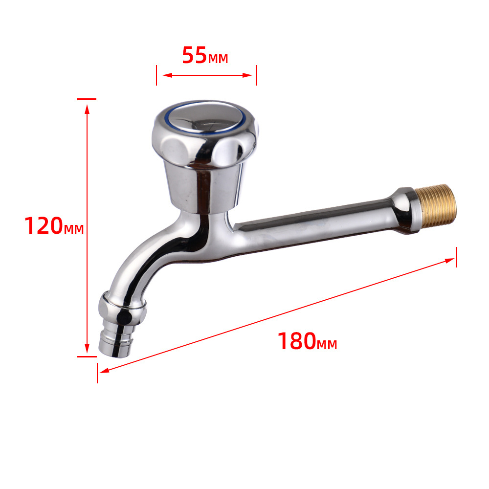 Washing Machine Water Tap Wall Mounted Bibcock Hose Zinc Bib Cock Faucet Garden Bibcock Nozzle