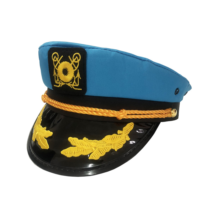 Custom Design Wholesale Embroidery Event Fashion Yacht  Sailor Navy Captain Cap Hat