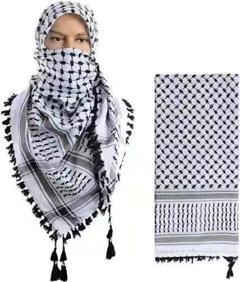 Wholesale 125*125cm Yashmagh Shemagh Arab Men Arafat Head Scarf Keffiyeh Tassel Square Palestine Scarf