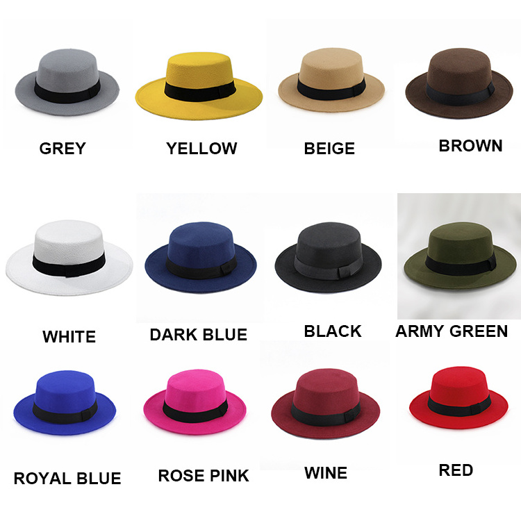 Wholesale Women Men Kids Children Wide Brim Felt Cheap Fedora Hats