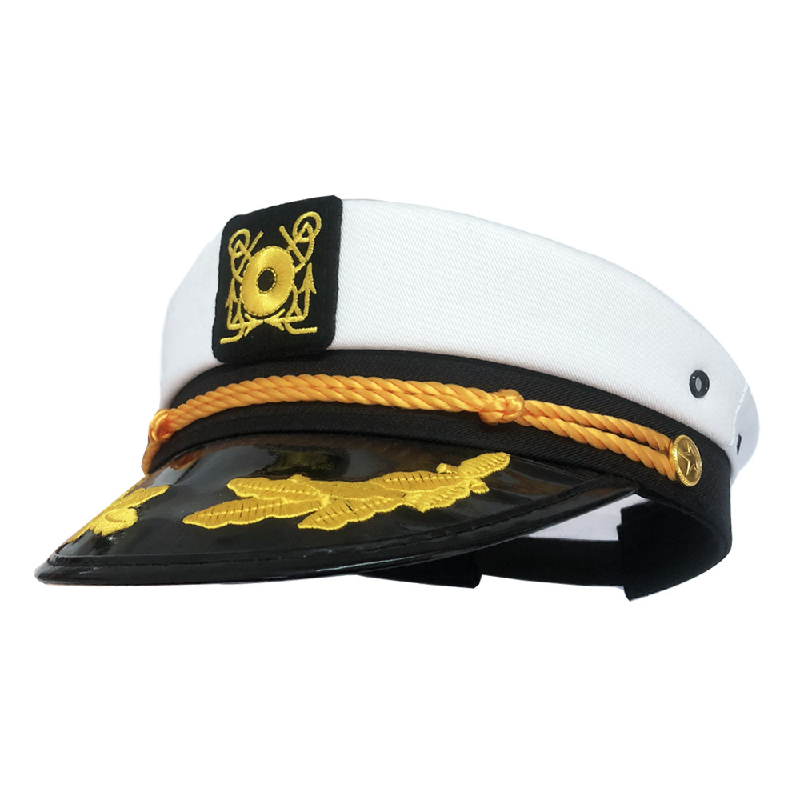 Custom Design Wholesale Embroidery Event Fashion Yacht  Sailor Navy Captain Cap Hat