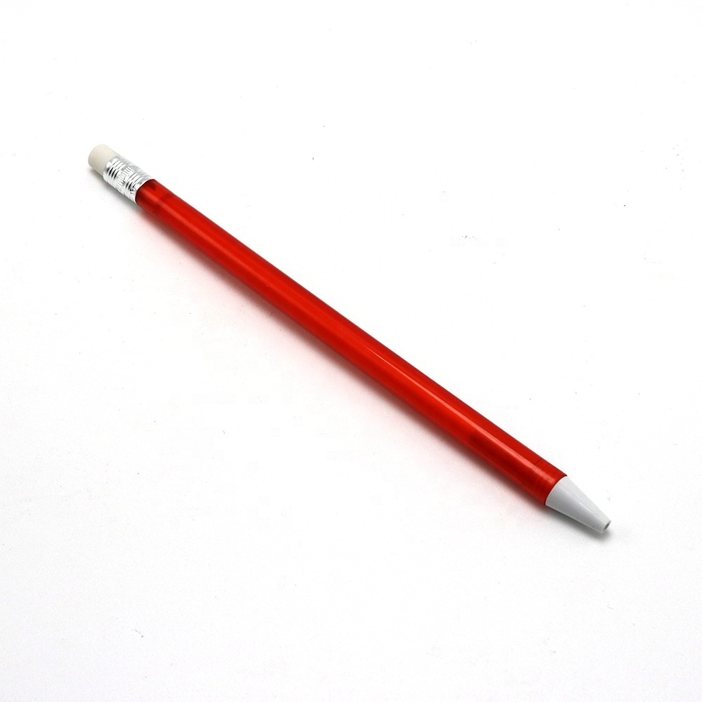 Wholesale custom logo design plastic click high quality mechanical pencil for office school with eraser