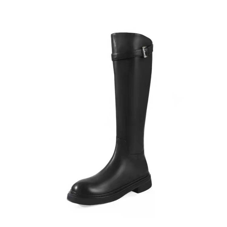 Customize Men and Lady Leather Horse Riding knee height women cowboy leather knight boots Rain Boots