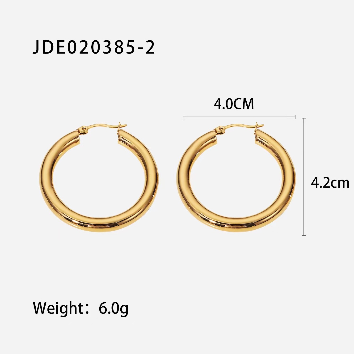 Large Oversized tube hoop earrings18K gold plated stainless steel statement hoop earrings for women minimalist jewelry