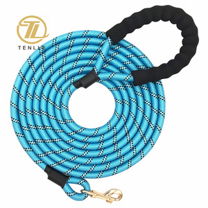 Dog Leashes With Comfortable Padded Handle Braided Rope Material Strong and Durable Multiple Colors Pet Travel Supplies