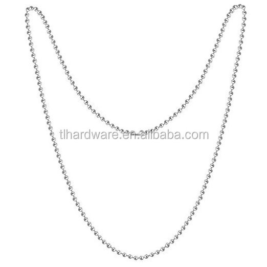 Wholesale 1.5MM/2MM/2.5MM/3MM Solid Stainless Steel Ball Chain Bead 316 Stainless Steel Necklace Chain