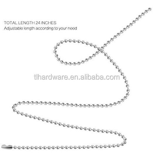 Wholesale 1.5MM/2MM/2.5MM/3MM Solid Stainless Steel Ball Chain Bead 316 Stainless Steel Necklace Chain