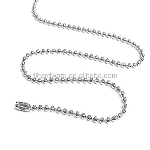 Wholesale 1.5MM/2MM/2.5MM/3MM Solid Stainless Steel Ball Chain Bead 316 Stainless Steel Necklace Chain