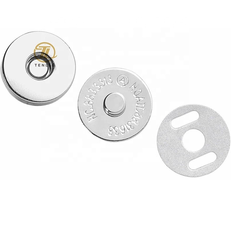 Flatback Round Strong Magnet Snap Metal Magnetic Button For Clothing