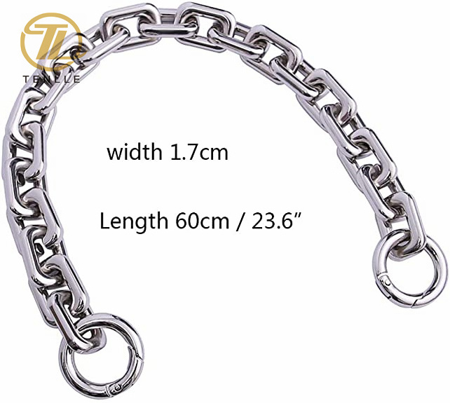 High Quality Fashion Heavy Chunky Bag Chain Metal Purse Handle Handbag Shoulder Strap Replacement Dumpling Cloud Pouch Chain