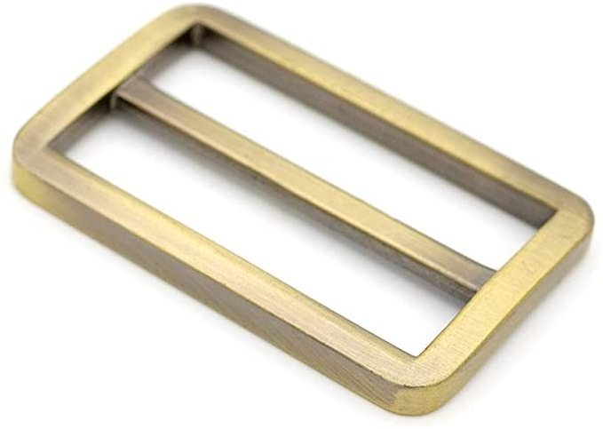 Flat Metal Slide Buckle Triglide Strap Keeper Leathercraft Bag Belt Adjuster Sliders