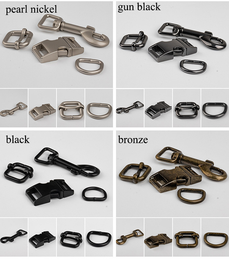 10/15/20/25/30/38mm Swivel Snaps Hooks D Rings Side Release Buckles Hardware Accessories For Bag Dog Collars Handbag