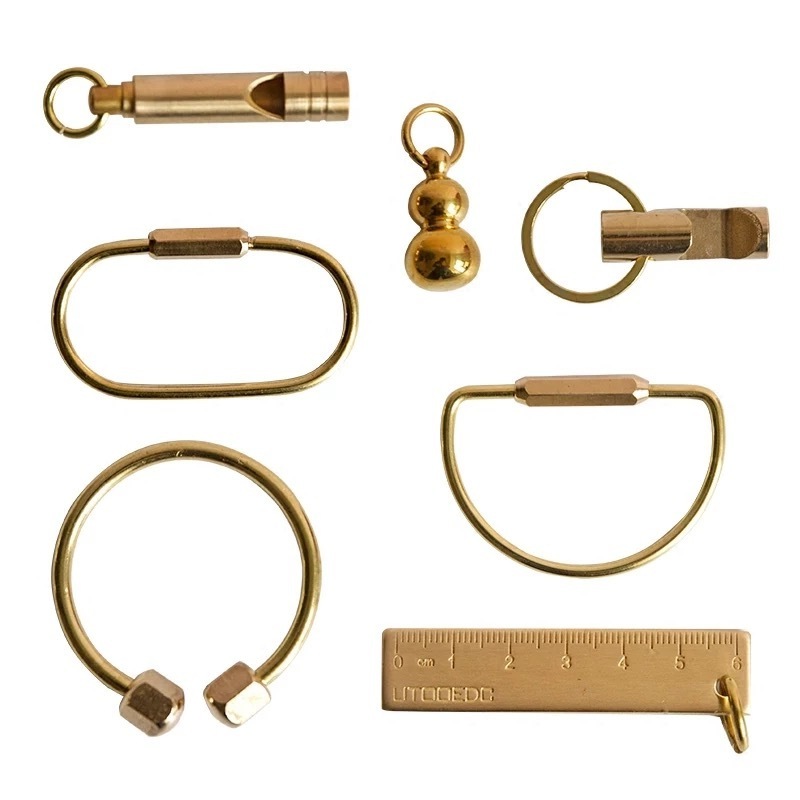 Durable Screw Lock Brass Key Rings for Small EDC Tools Every Day Carry