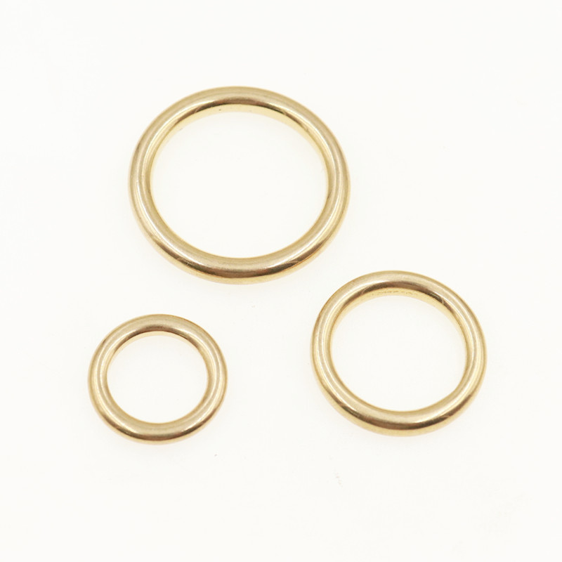 Hot Selling Hardware Brass Solid Seamless Round Ring Buckle Copper O Ring For Bag Hardware Accessories