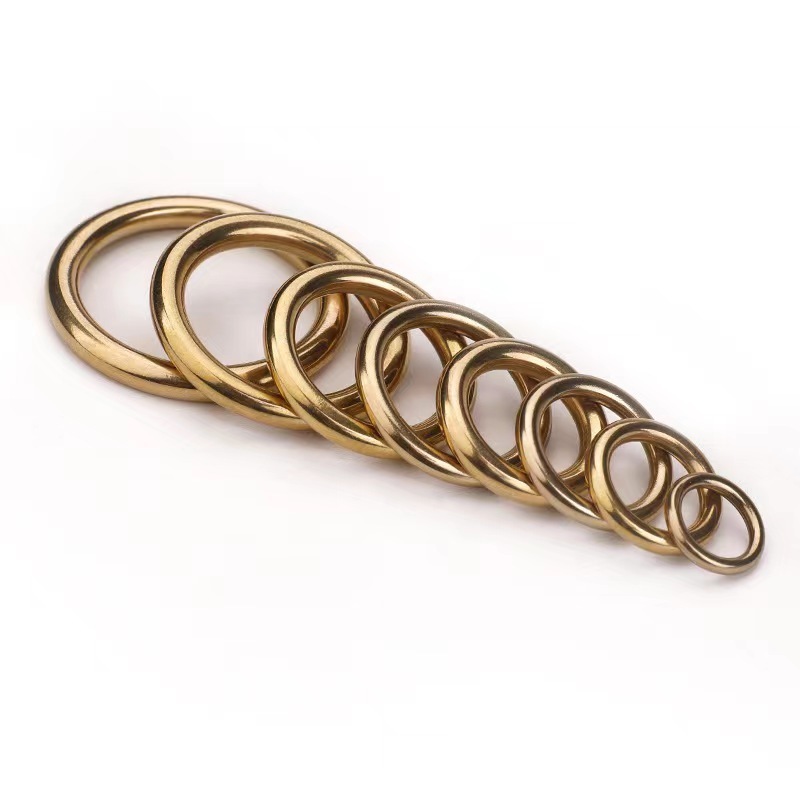 Hot Selling Hardware Brass Solid Seamless Round Ring Buckle Copper O Ring For Bag Hardware Accessories