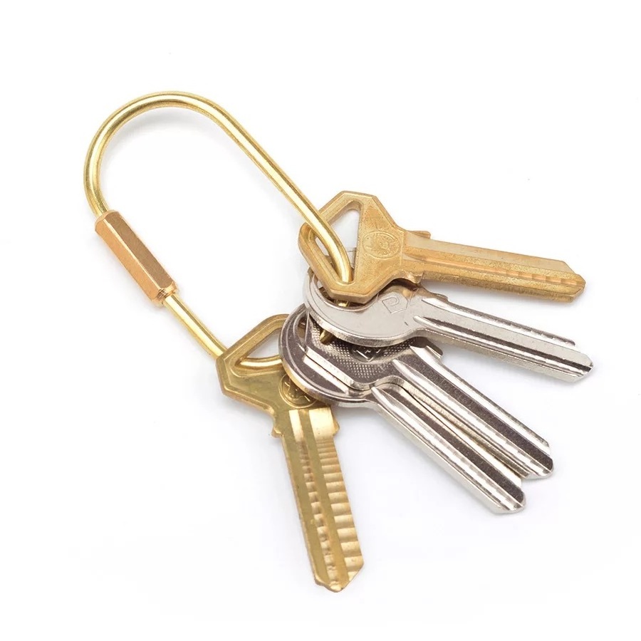 Durable Screw Lock Brass Key Rings for Small EDC Tools Every Day Carry