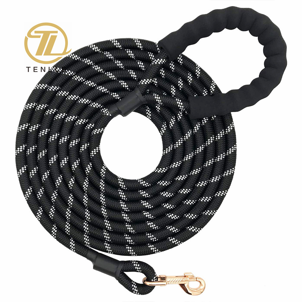 Dog Leashes With Comfortable Padded Handle Braided Rope Material Strong and Durable Multiple Colors Pet Travel Supplies