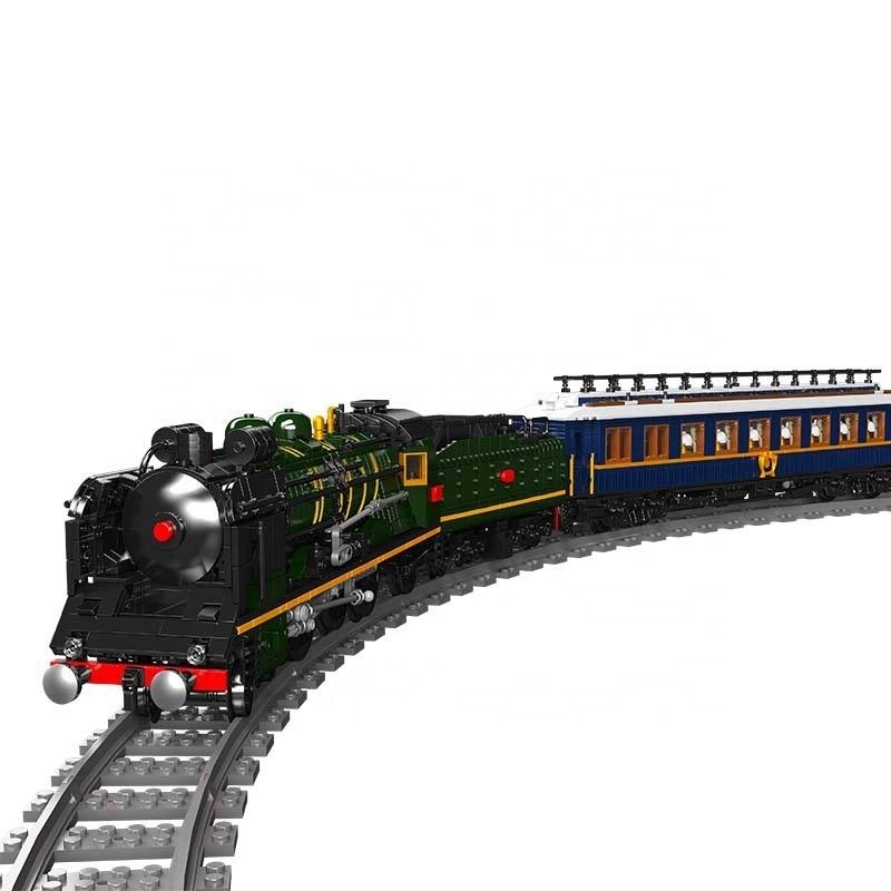 MOULD KING 12025 Train Building Kits Technical RC Electric Railway Track QJ Steam Locomotive Train Kids Bricks Toys Xmas Gifts