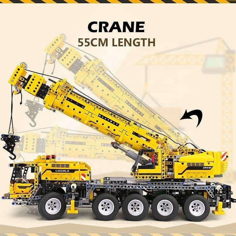 Mould King 13107 Hot Mechanical Technology Crane Construction Kit Building Blocks Legso App Controlled RC Car Educational Toy