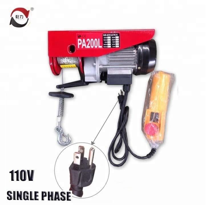 wireless remote control electric hoist,electric hoist overhead crane,electric cable hoist 110v