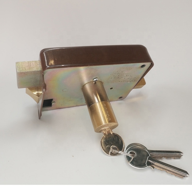 9001 Brass Cylinder Security  Door Rim Lock