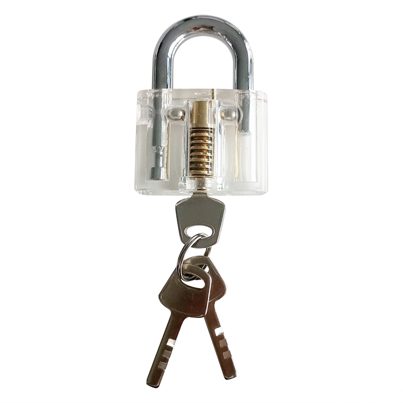 Practice Padlock Transparent Lock Picking Practice for Locksmith Box Packing