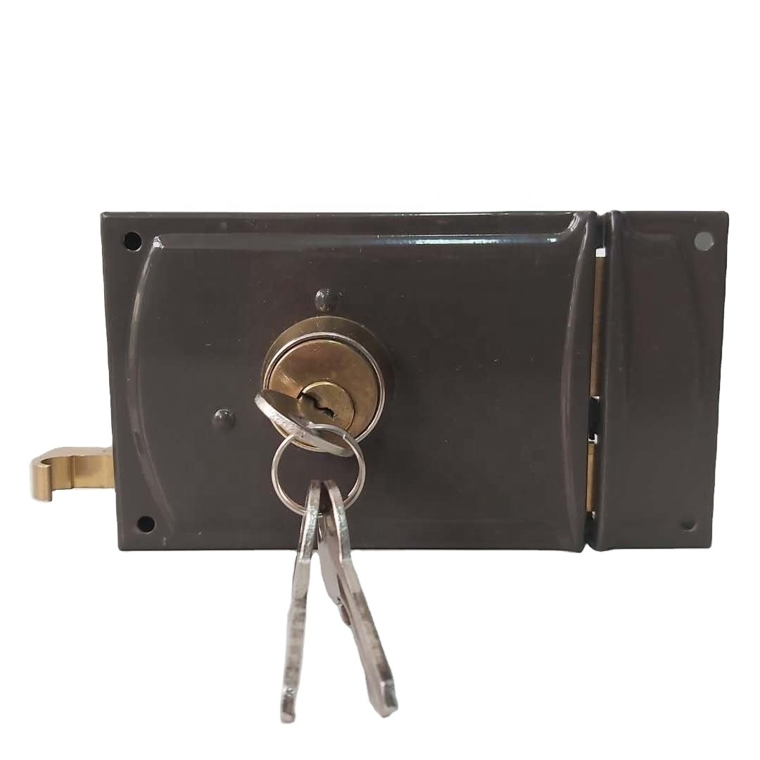 720 Brass Security Door Rim Lock